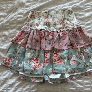 Floral Ruffled Skirt